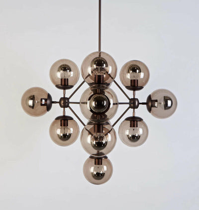 Mono Chandelier -Square 13  Glass  Ball