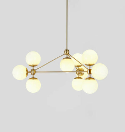 Mono Chandelier -Triangle  10 Glass  Ball