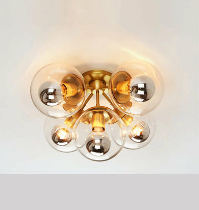 Mono Surface Ceiling Light -5 Glass  Ball
