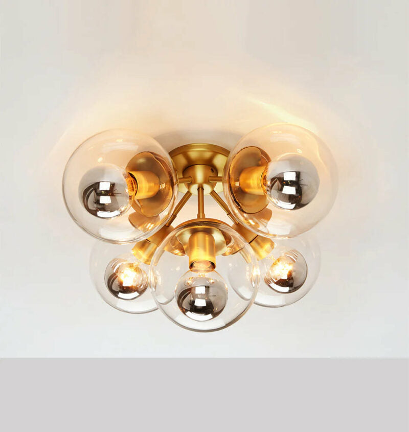 Mono Surface Ceiling Light -5 Glass  Ball