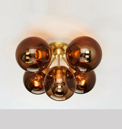 Mono Surface Ceiling Light -5 Glass  Ball
