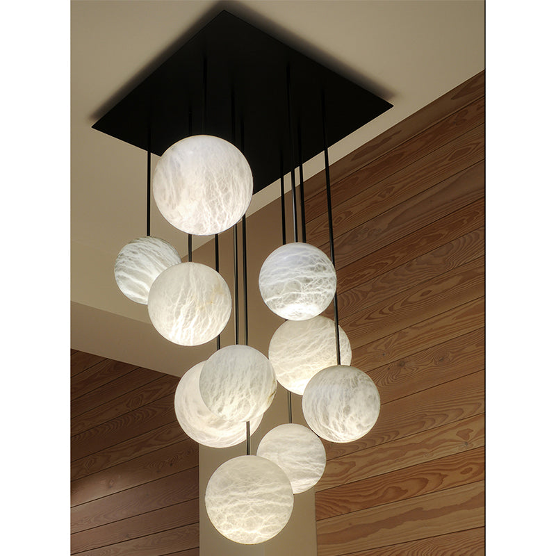 Alabaster Sphere Group  Pendant Chandelier,Multi Pendant Light