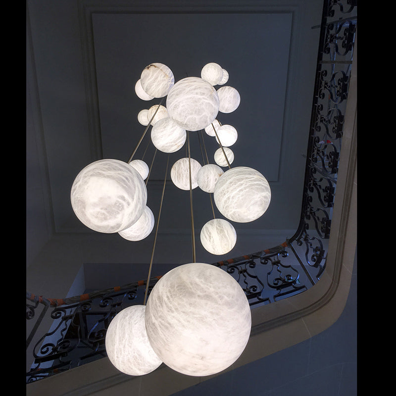 Alabaster Sphere Group  Pendant Chandelier,Multi Pendant Light