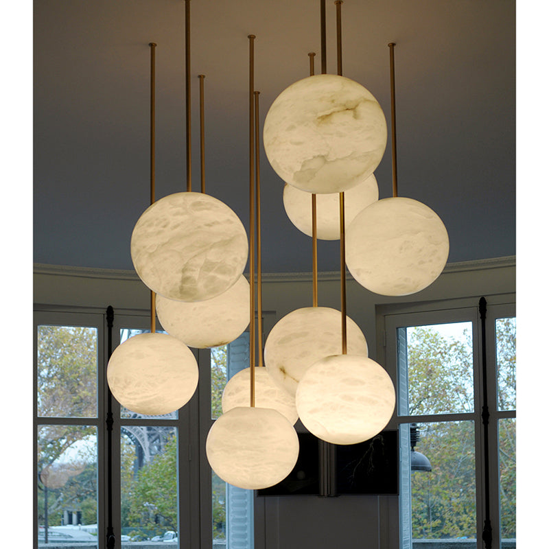 Alabaster Sphere Group  Pendant Chandelier,Multi Pendant Light