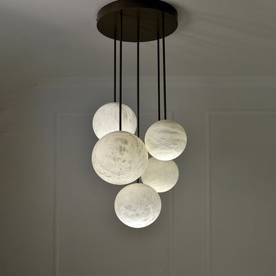 Alabaster Sphere Group  Pendant Chandelier,Multi Pendant Light