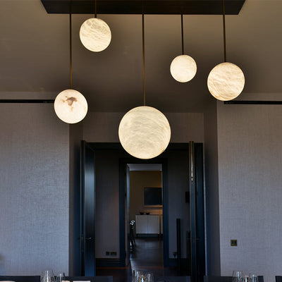 Alabaster Sphere Group  Pendant Chandelier,Multi Pendant Light