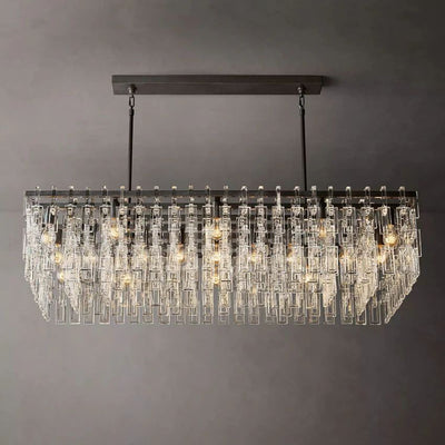 Noble Rectangle Crystal Chandelier