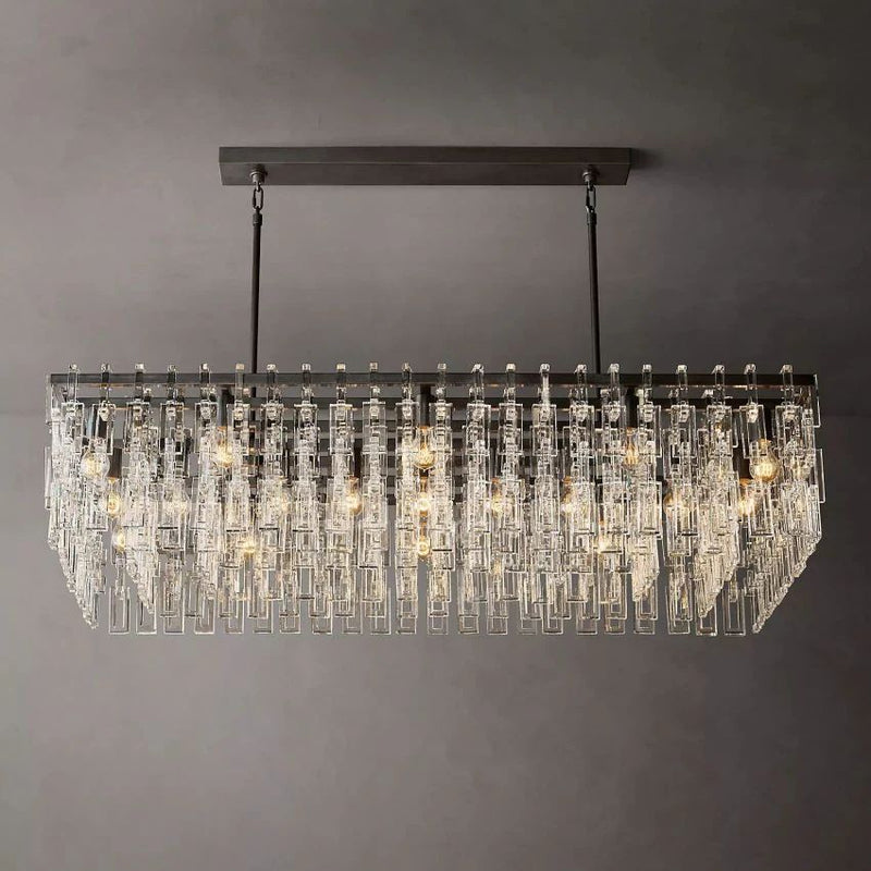 Noble Rectangle Crystal Chandelier