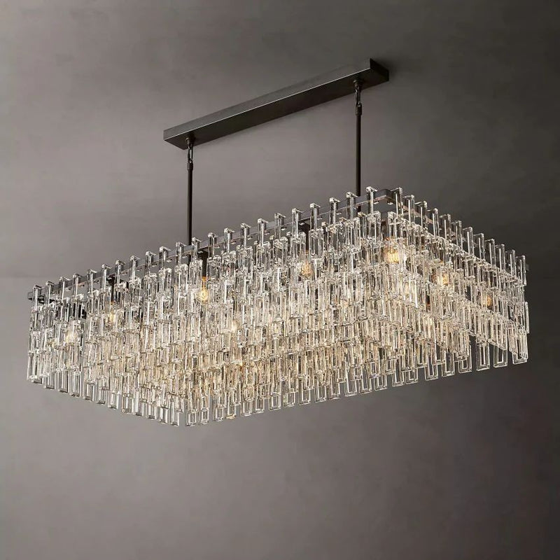 Noble Rectangle Crystal Chandelier