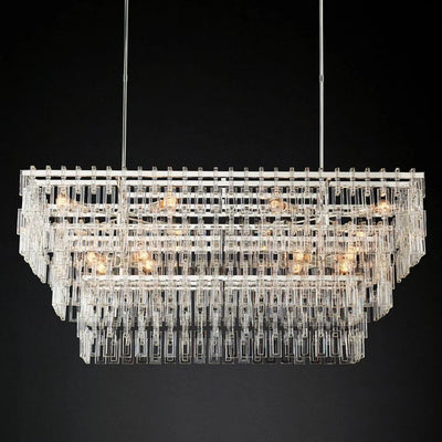 Noble Rectangle Crystal Chandelier