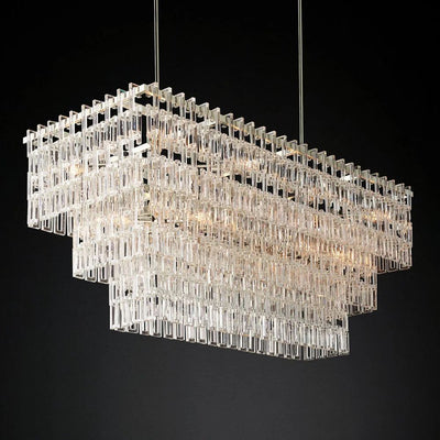 Noble Rectangle Crystal Chandelier