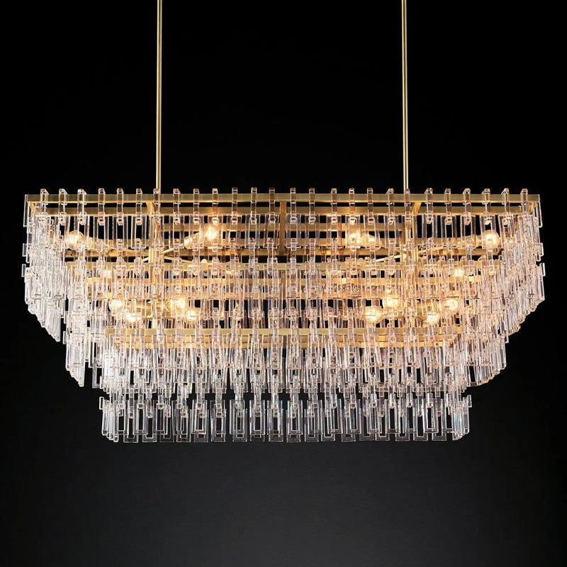 Noble Rectangle Crystal Chandelier