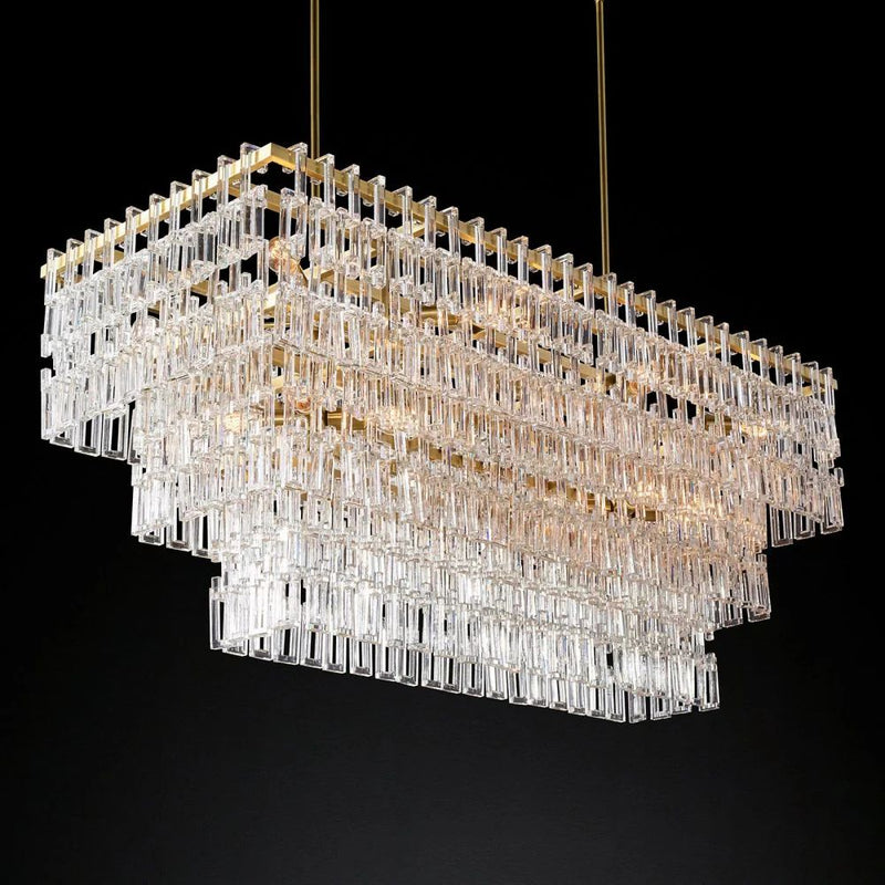 Noble Rectangle Crystal Chandelier