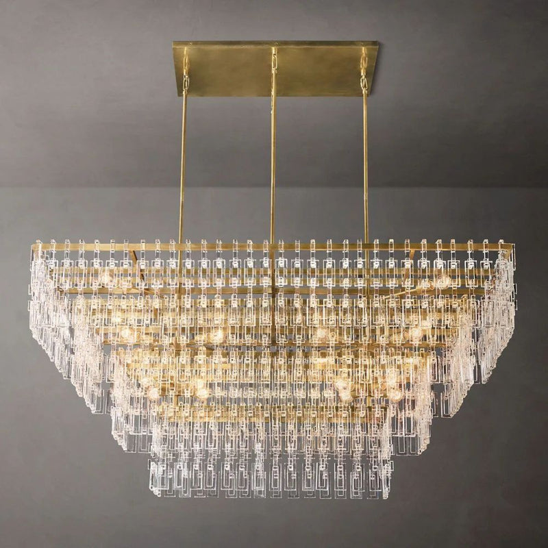 Noble Rectangle Crystal Chandelier