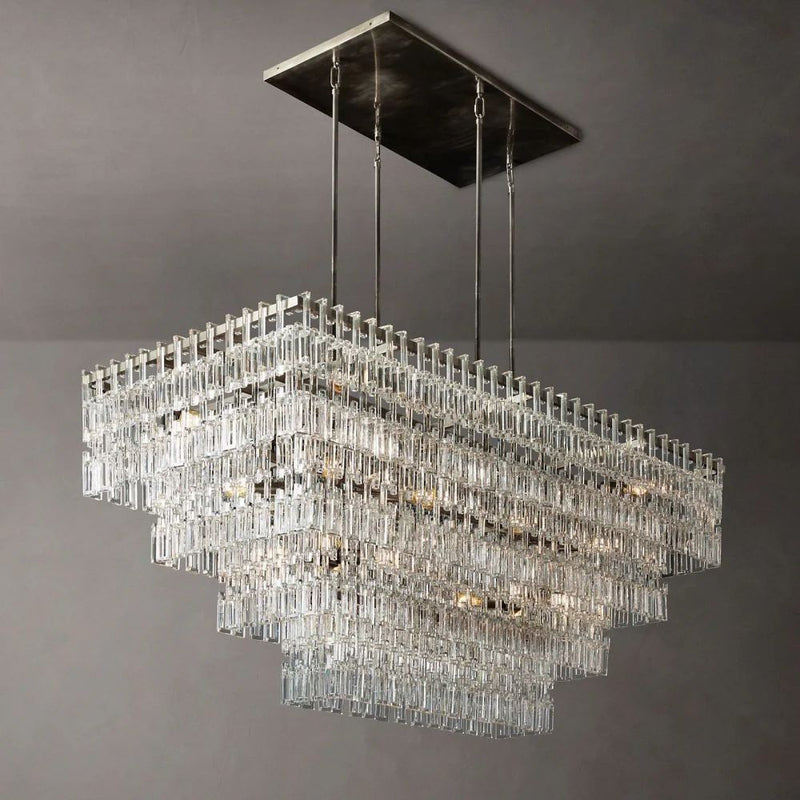 Noble Rectangle Crystal Chandelier