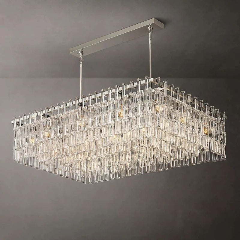 Noble Rectangle Crystal Chandelier