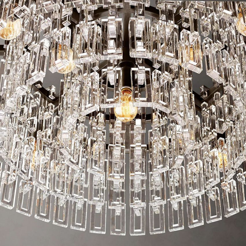 Noble Round Crystal Chandelier