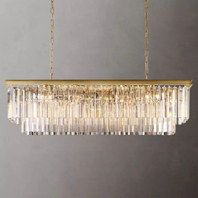 Odem Series Rectangular Crystal Chandelier