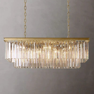 Odem Series Rectangular Crystal Chandelier