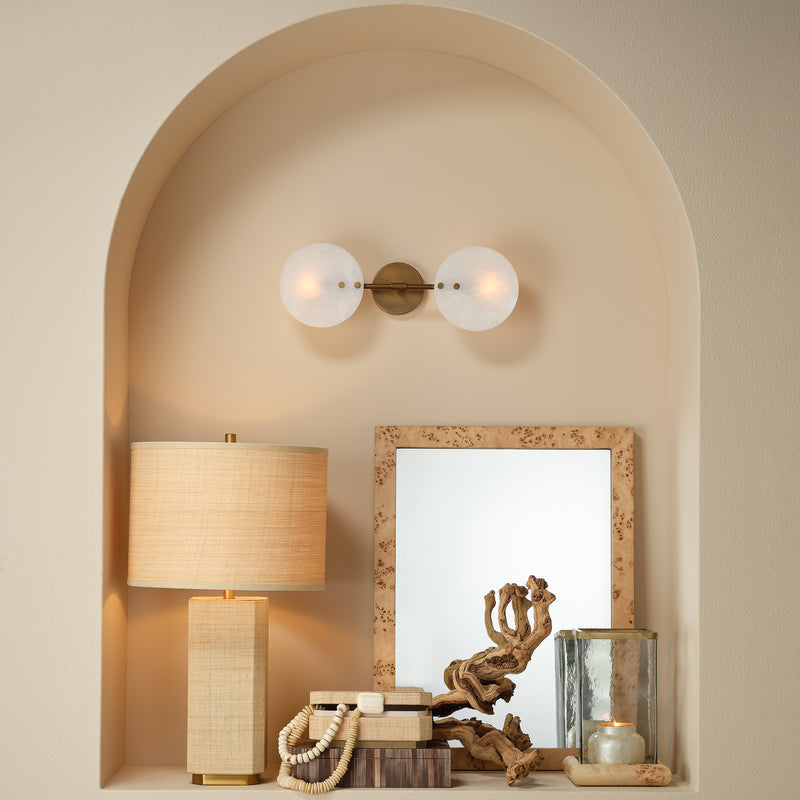 Alabaster Oracle  UP Down Wall Sconce