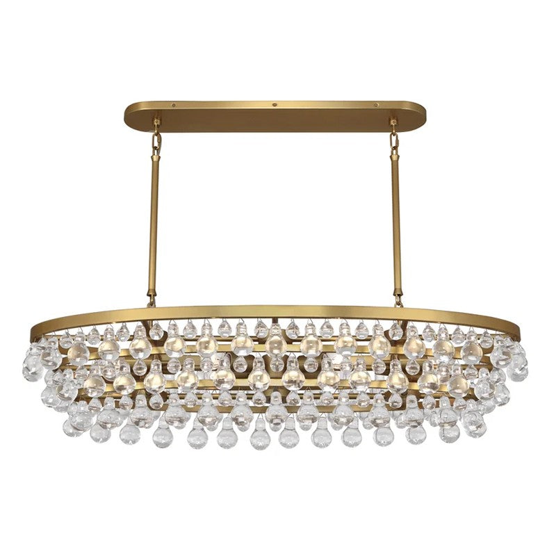 Robert Glass Oval  Linear Chandelier