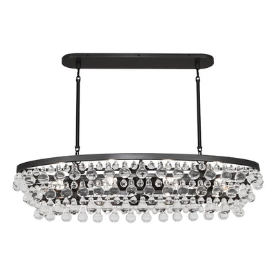 Robert Glass Oval  Linear Chandelier