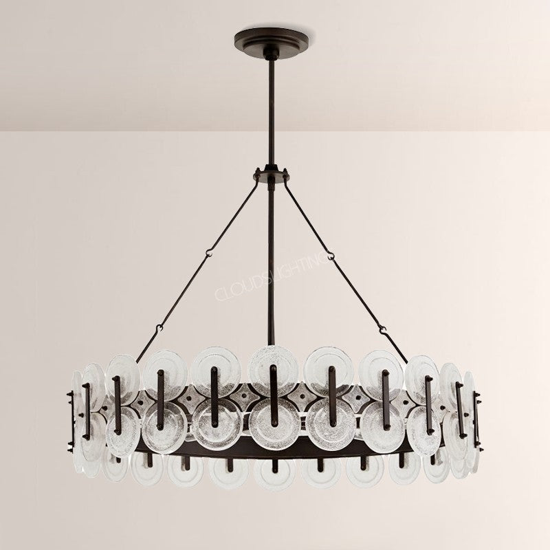 Rondel Glass Chandelier 31“D