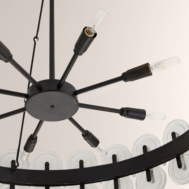 Rondel Glass Chandelier 31“D