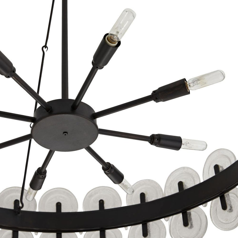 Rondel Glass Chandelier 31“D