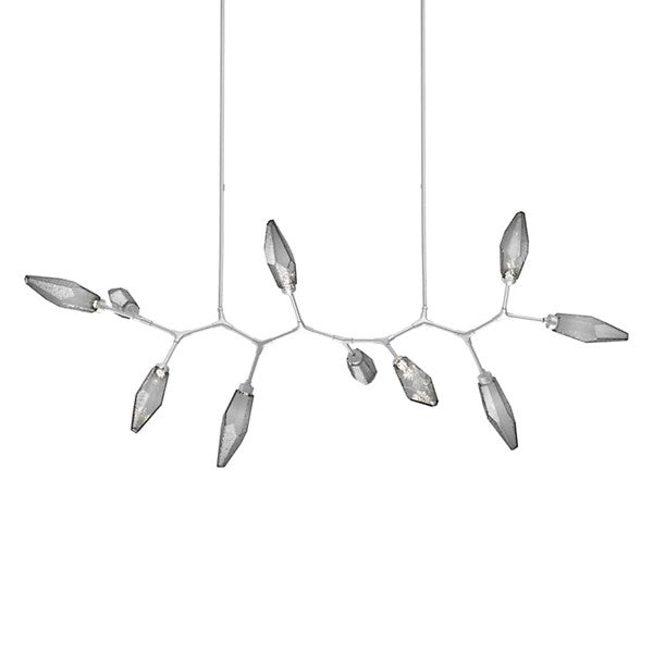 Rosy Crystal Modern Branch LED Linear Chandelier