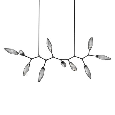 Rosy Crystal Modern Branch LED Linear Chandelier