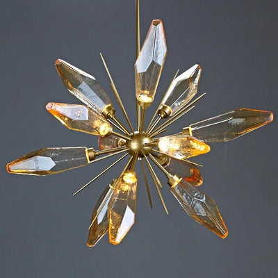 Rosy Crystal Pendant Chandelier