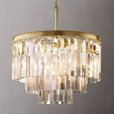 Tedem Series K9 Crystal Round / Linear Chandelier