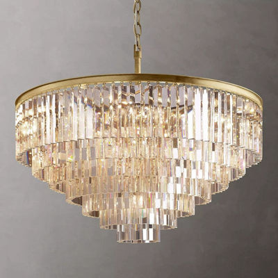 Tedem Series K9 Crystal Round / Linear Chandelier