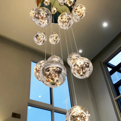 Satr Ball Crystal Staircase Chandelier