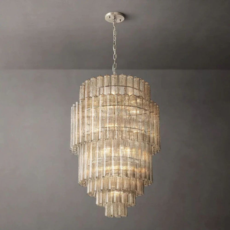 Serena  Round Glass Tube Chandelier