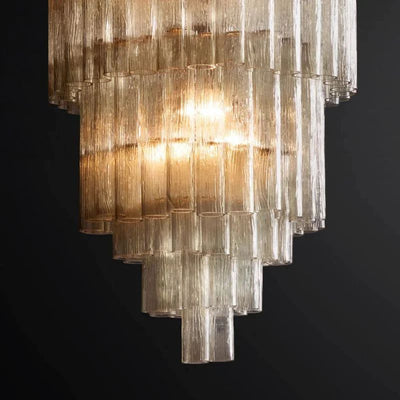 Serena  Round Glass Tube Chandelier