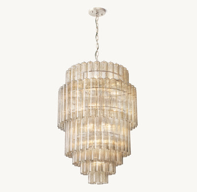 Serena  Round Glass Tube Chandelier