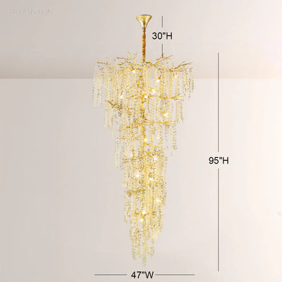Shiro Noda Crystal Tree Branch Chandelier 95