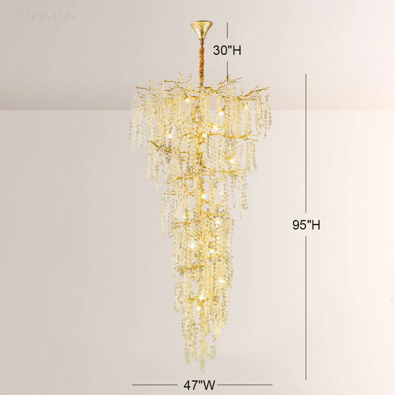 Shiro Noda Crystal Tree Branch Chandelier 95