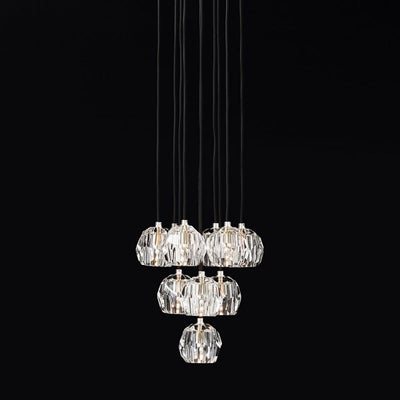 Kristina Series Glass Chandelier 14" Cluster