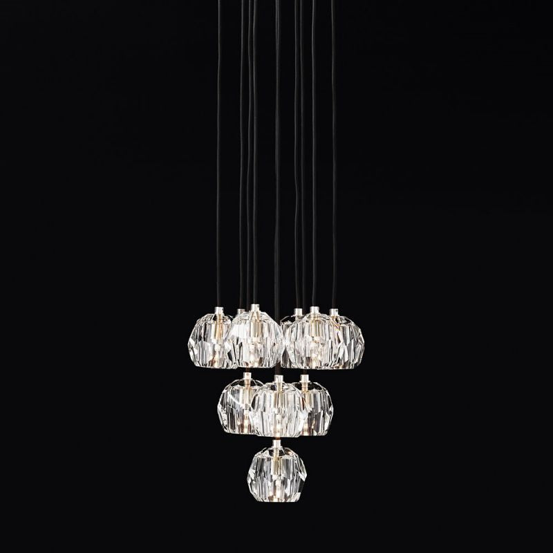 Kristina Series Glass Chandelier 14" Cluster