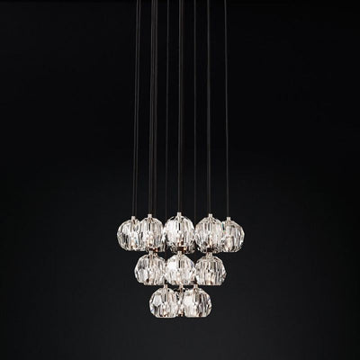 Kristina Series Glass Chandelier 19" Cluster