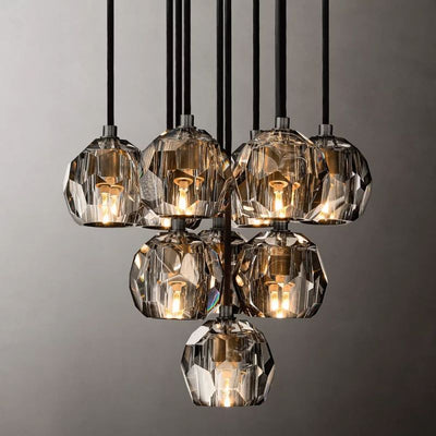 Kristina Series Glass Chandelier 14" Cluster