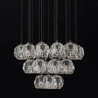 Kristina Series Glass Chandelier 24"Cluster