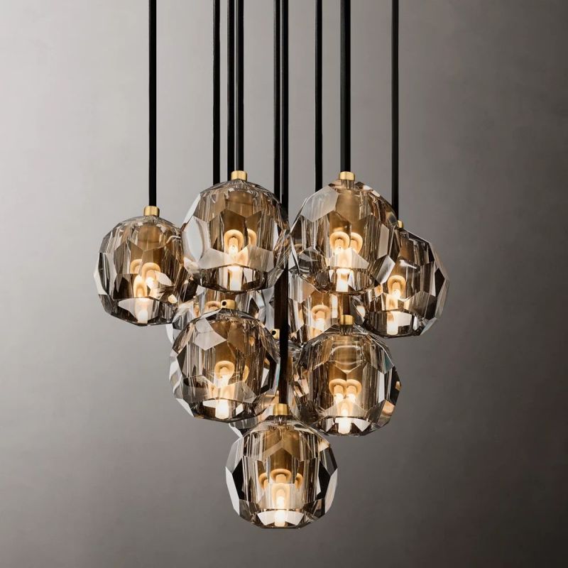 Kristina Series Glass Chandelier 14" Cluster