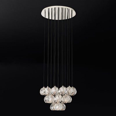 Kristina Series Glass Chandelier 24"Cluster