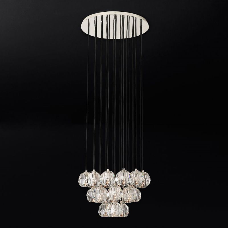 Kristina Series Glass Chandelier 24"Cluster