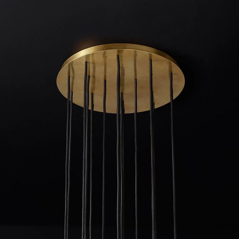 Kristina Series Glass Chandelier 19" Cluster