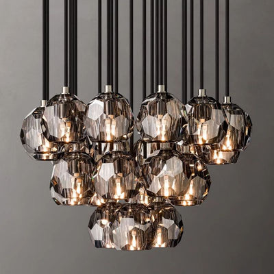 Kristina Series Glass Chandelier 24"Cluster
